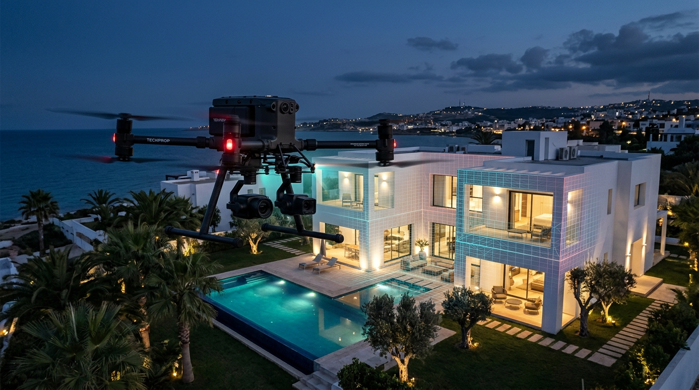 Visites Virtuelles & Vidéos 4K par Drone : La méthode qui fait vendre votre bien 3 fois plus vite à Tunis - FIRST IMMO