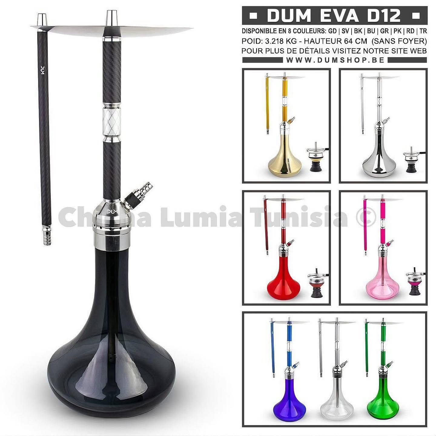 Chicha DUM EVA D12 Carbon Chicha Lumia Tunisia